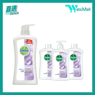 Dettol Sensitive Skin Body Wash 950g + Hand Wash 500g x 3 image