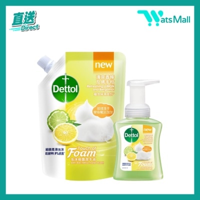 Dettol Foaming Hand Wash Lemon & Bergamot 250ml + Refill 450ml image