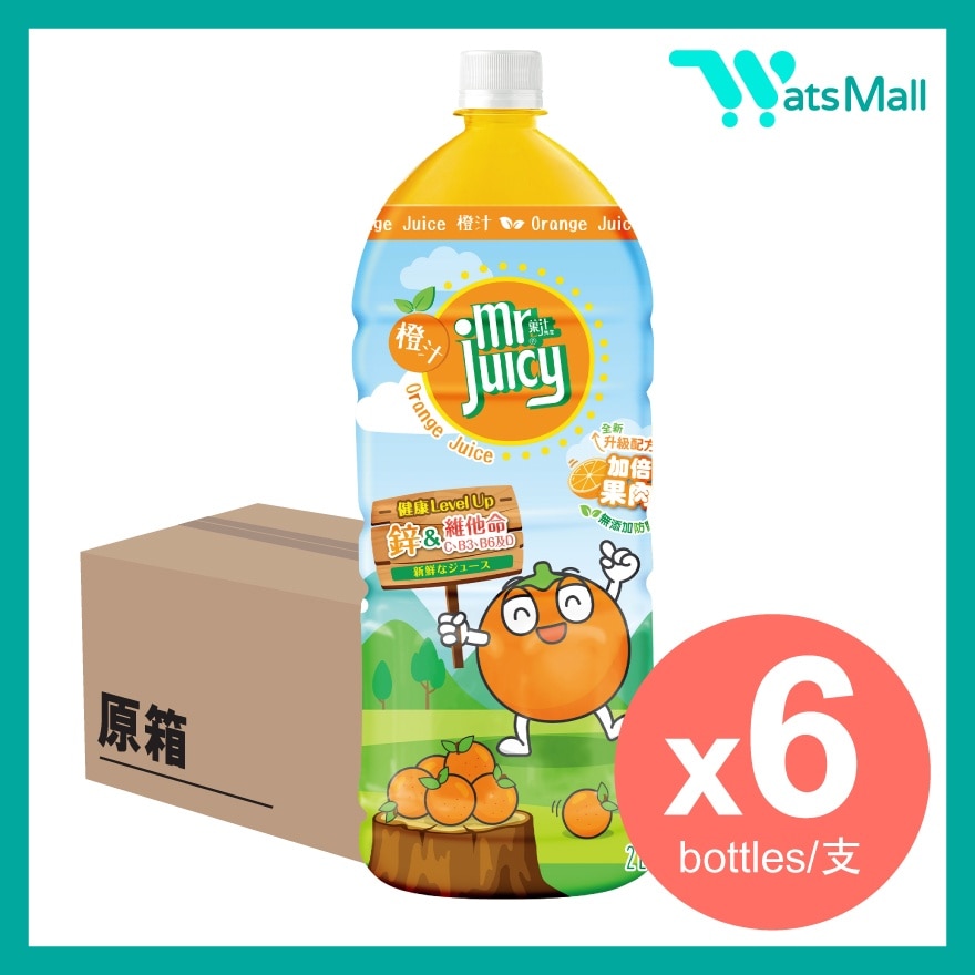 Mr. Juicy Orange Juice Drink 2L (6 bottles)