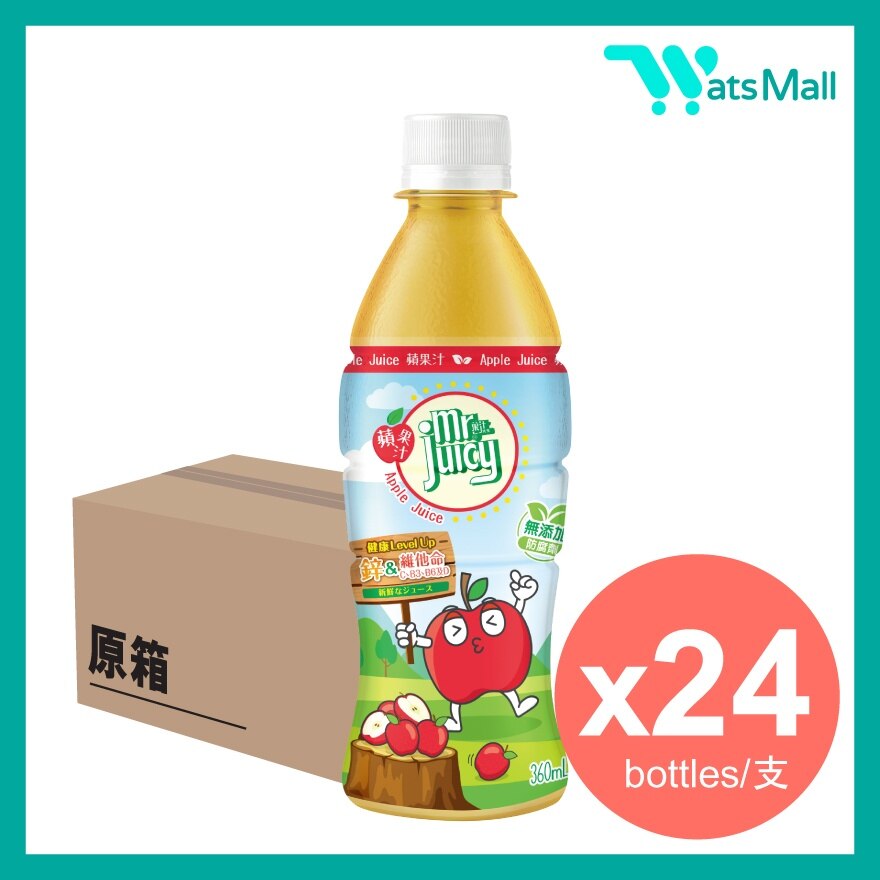 Mr. Juicy Apple Juice Drink 360ML (24 bottles)