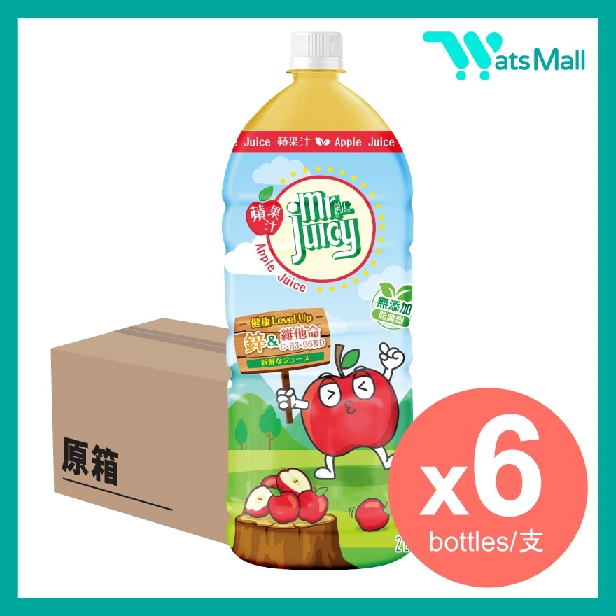 Mr. Juicy Apple Juice Drink 2L (6 bottles)