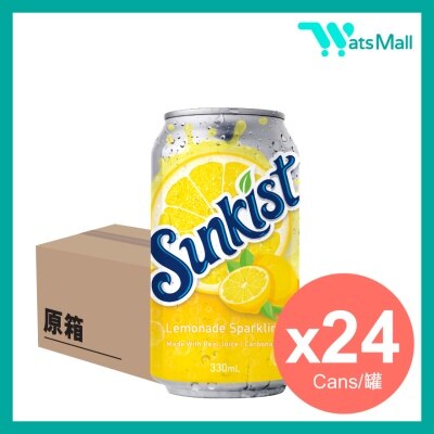 Sunkist Sparkling Lemonade Drink 330ML (24 cans)