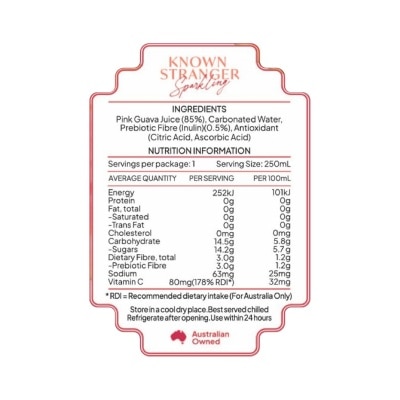 Known Stranger 益生元有氣果汁 (蕃石榴) 250毫升 (24罐)