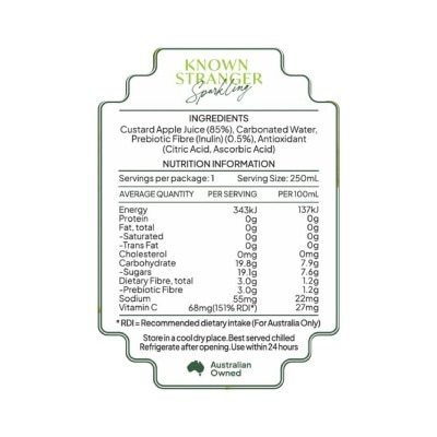 Known Stranger 益生元有氣果汁 (蕃荔枝) 250毫升 (24罐)