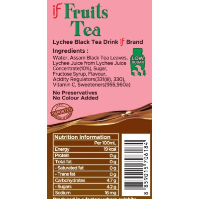IF Lychee Black Tea Drink 350ML (24 bottles)