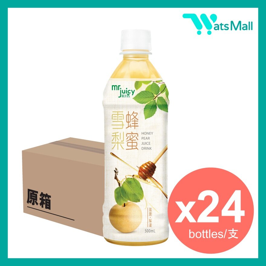 Mr. Juicy Honey Pear Juice Drink 500ML (24 bottles)