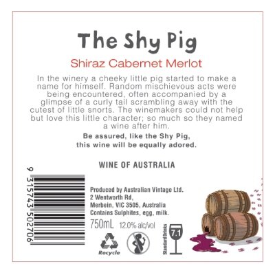 THE SHY PIG Shiraz Cabernet Merlot 750ML image