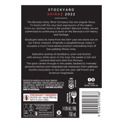 BVWC Stockyard Shiraz 750ML (1x6)