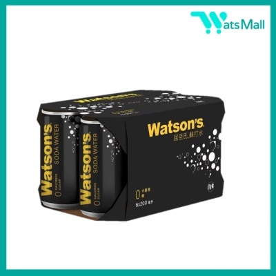 屈臣氏 - 蘇打水 200毫升 (6罐)