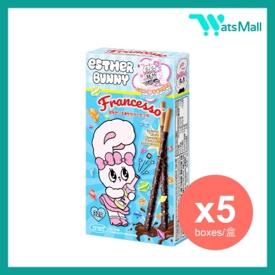 AJITENKA 艾絲樂小兔爆炸糖朱古力味餅乾條 (附禮品) 32克 (5盒)