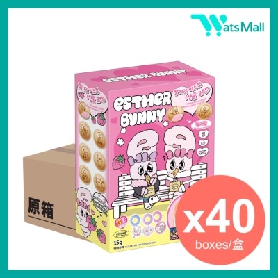 AJITENKA 艾絲樂小兔草莓味夾心餅附禮品 15克 (1X40)