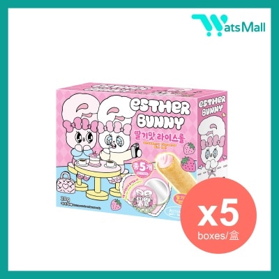 AJITENKA 艾絲樂小兔草莓味夾心米果卷 (附禮品) 20克 (5包)