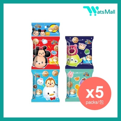 AJITENKA 迪士尼Tsum Tsum豆乳味夾心餅 15克 4連包 (5包)