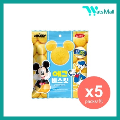 AJITENKA 迪士尼原味雞蛋餅乾 70克 (5包)