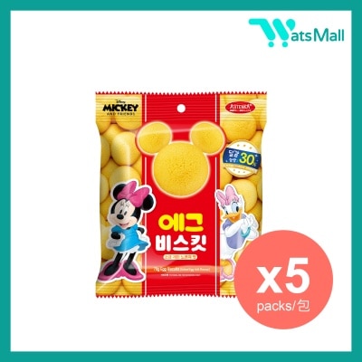 AJITENKA 迪士尼鹹蛋黃味雞蛋餅乾 70克 (5包)