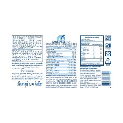 San Benedetto Mineral Water with sparkling 1.5L (6 bottles)