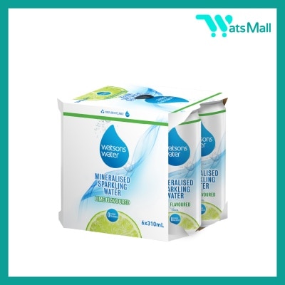 Watsons  -  礦物質有氣水 (青檸味) 310毫升 (6罐)