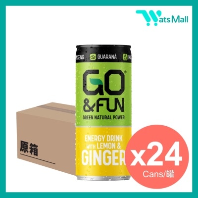 Go & Fun - Lemon & Ginger Energy Drink 250ML (24 bottles)