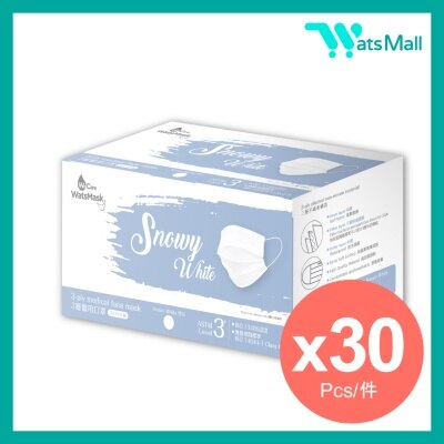 WatsMask ASTM Level 3 Mask 30s Snowy White